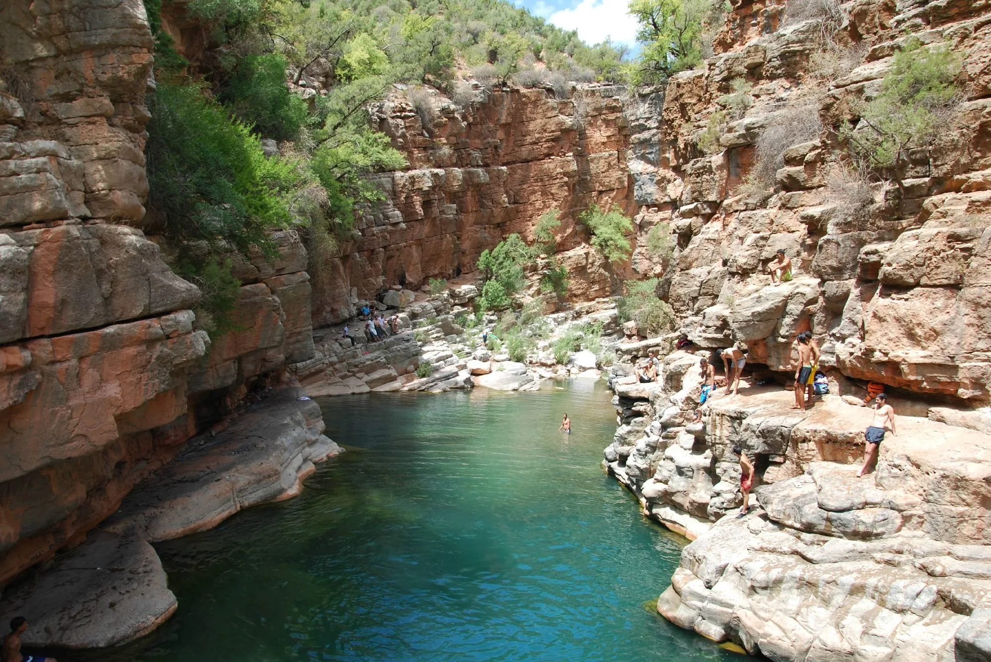 Natural pools and canyon views in Paradise Valley Agadir